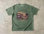 Collect Days Like These Family Travel Shirt in Moss – flat lay
