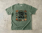 Family Time in the Wild Camping Shirt in Moss – flat lay