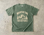 Mountain Time With My People Family Trip Shirt in Moss – flat lay