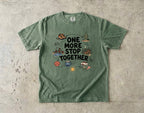 One More Stop Together Road Trip Shirt in Moss – flat lay
