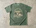 The Best Part Is Going Together Road Trip Shirt in Moss – flat lay