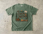 Cabin Time Is Quality Time Lake Vacation Shirt in Moss – flat lay