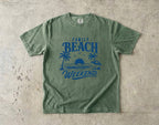 Family Beach Weekend Shirt in Moss – flat lay
