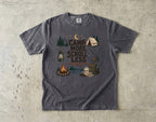 Camp More Scroll Less Camping Shirt in Pepper – flat lay