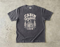 Cabin Weekend Crew Vintage Shirt in Pepper – flat lay