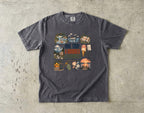 One Trip a Hundred Little Moments Family Travel Shirt in Pepper – flat lay