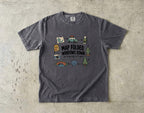 Map Folded Windows Down Road Trip Shirt in Pepper – flat lay