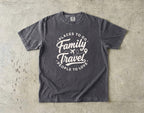 Family Travel Places to Go People to Love Shirt in Pepper – flat lay