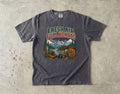 Fresh Air Full Hearts Cabin Weekend Shirt in Pepper – flat lay