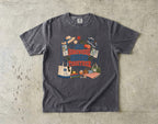 Go Somewhere Good Together Beach Vacation Shirt in Pepper – flat lay