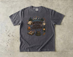 Weekends Are for Going Somewhere Camping Shirt in Pepper – flat lay