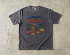 Lake Days Are Family Days Lake Vacation Shirt in Pepper – flat lay
