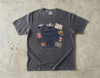My Favorite Itinerary Is Us Travel Mom Shirt in Pepper – flat lay