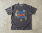 The Family Travel Department Road Trip Shirt in Pepper – flat lay
