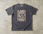 Lake Days Family Ways Vacation Shirt in Pepper – flat lay