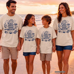 Full House Good Weekend Family Getaway Shirt in Ivory – worn on a family trip (AI-generated model photo)