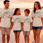Beach Days Are Family Days Beach Vacation Shirt in Ivory – worn on a family trip (AI-generated model photo)