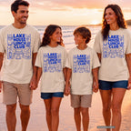 Lake House Lunch Club Lake Vacation Shirt in Ivory – worn on a family trip (AI-generated model photo)