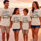 Stay a Little Longer Girls Trip Shirt in Ivory – worn on a family trip (AI-generated model photo)