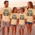 Fresh Air Is on the Agenda Mountain Adventure Shirt in Butter – worn on a family trip (AI-generated model photo)