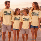 We Plan for This Family Getaway Shirt in Butter – worn on a family trip (AI-generated model photo)