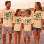 Snacks Packed Seats Filled Road Trip Shirt in Butter – worn on a family trip (AI-generated model photo)