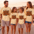 Miles Made Together Road Trip Shirt in Butter – worn on a family trip (AI-generated model photo)