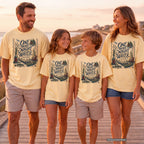 One More Night by the Water Youth Tee – Kids' Comfort Colors Lake Vacation Shirt in Butter – worn on a family trip (AI-generated model photo)