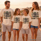Family Time in the Wild Camping Shirt in Ivory – worn on a family trip (AI-generated model photo)