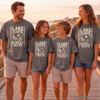 Lake Days Family Ways Vacation Shirt in Pepper – worn on a family trip (AI-generated model photo)