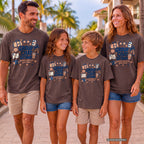 Group Chat Getaway Family Getaway Shirt in Espresso – worn on a family trip (AI-generated model photo)