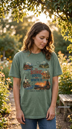 The Scenic Route Was Worth It Road Trip Shirt – close-up product photo
