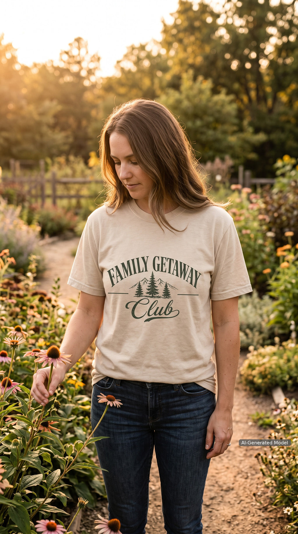 Family Getaway Club Vintage Travel Shirt – close-up product photo