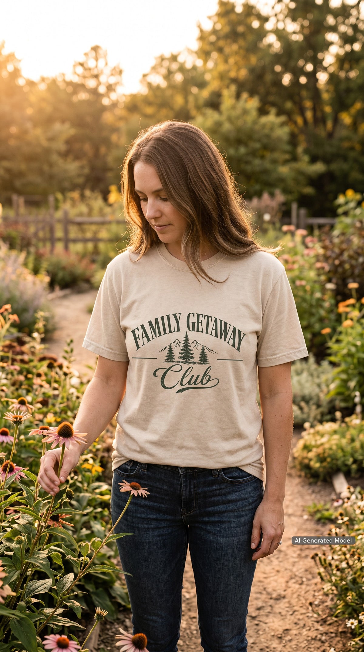 Family Getaway Club Vintage Travel Shirt – close-up product photo