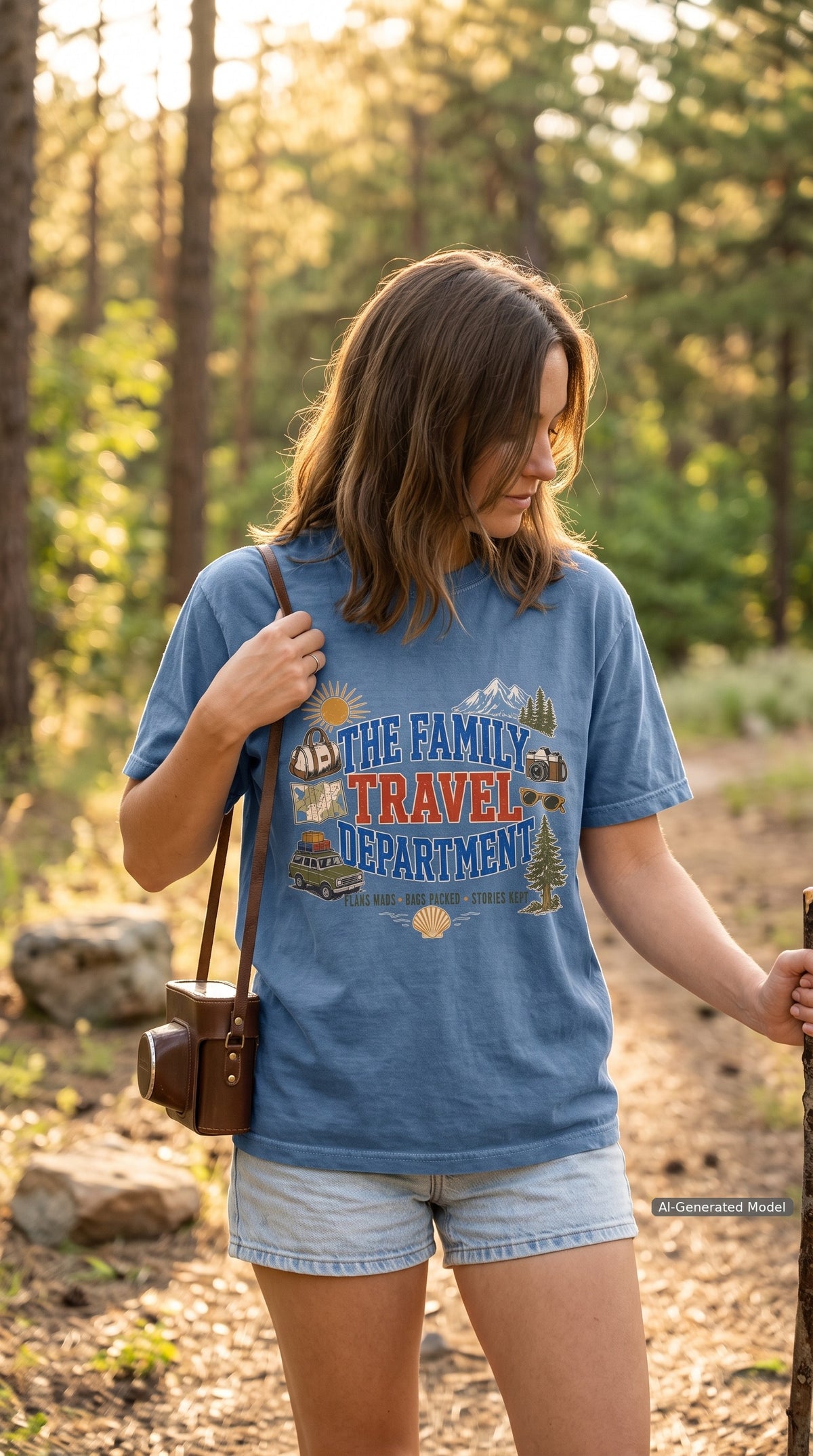 The Family Travel Department Road Trip Shirt – close-up product photo