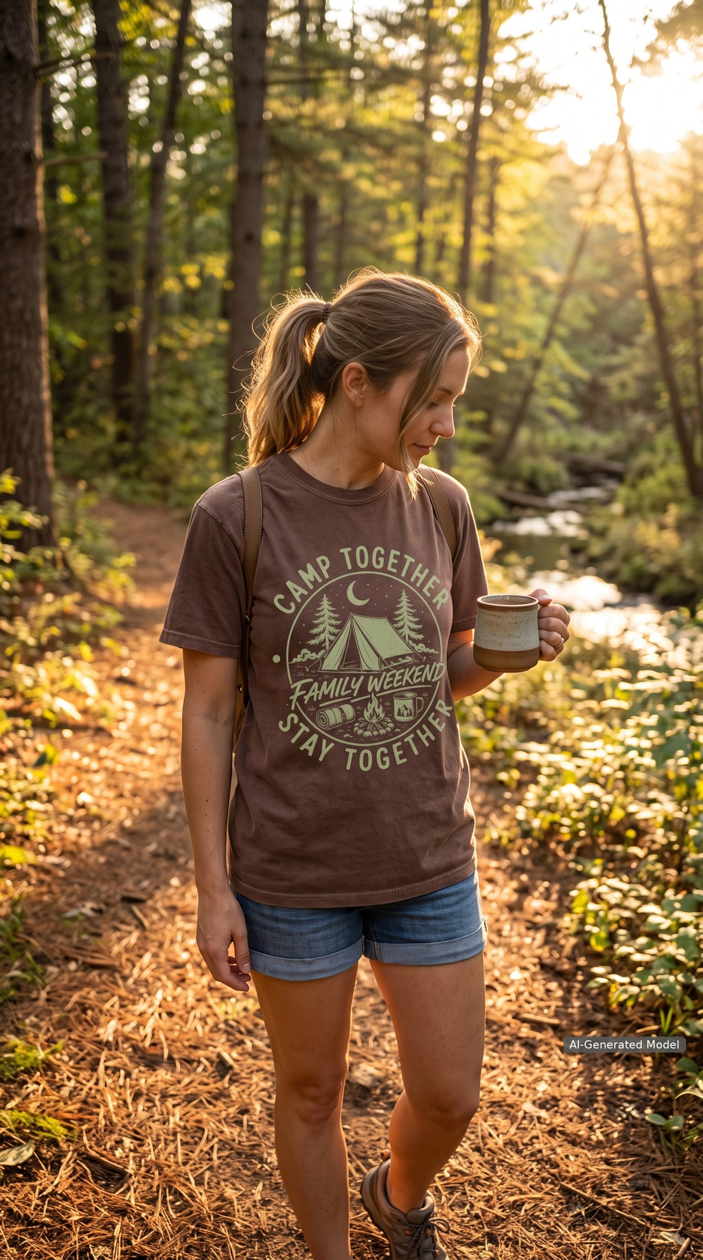 Camp Together Stay Together Family Weekend Shirt – close-up product photo