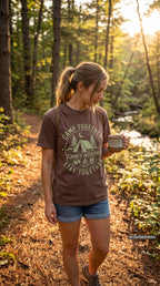Camp Together Stay Together Family Weekend Shirt – close-up product photo