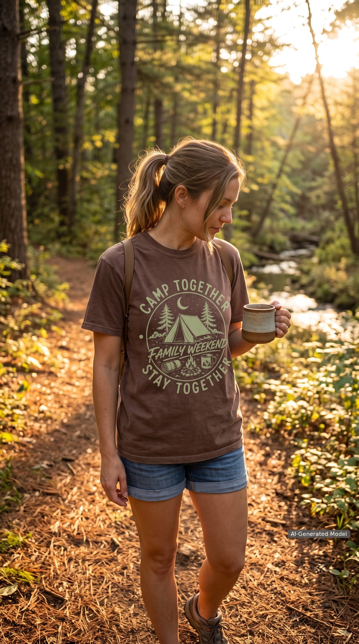 Camp Together Stay Together Family Weekend Shirt – close-up product photo