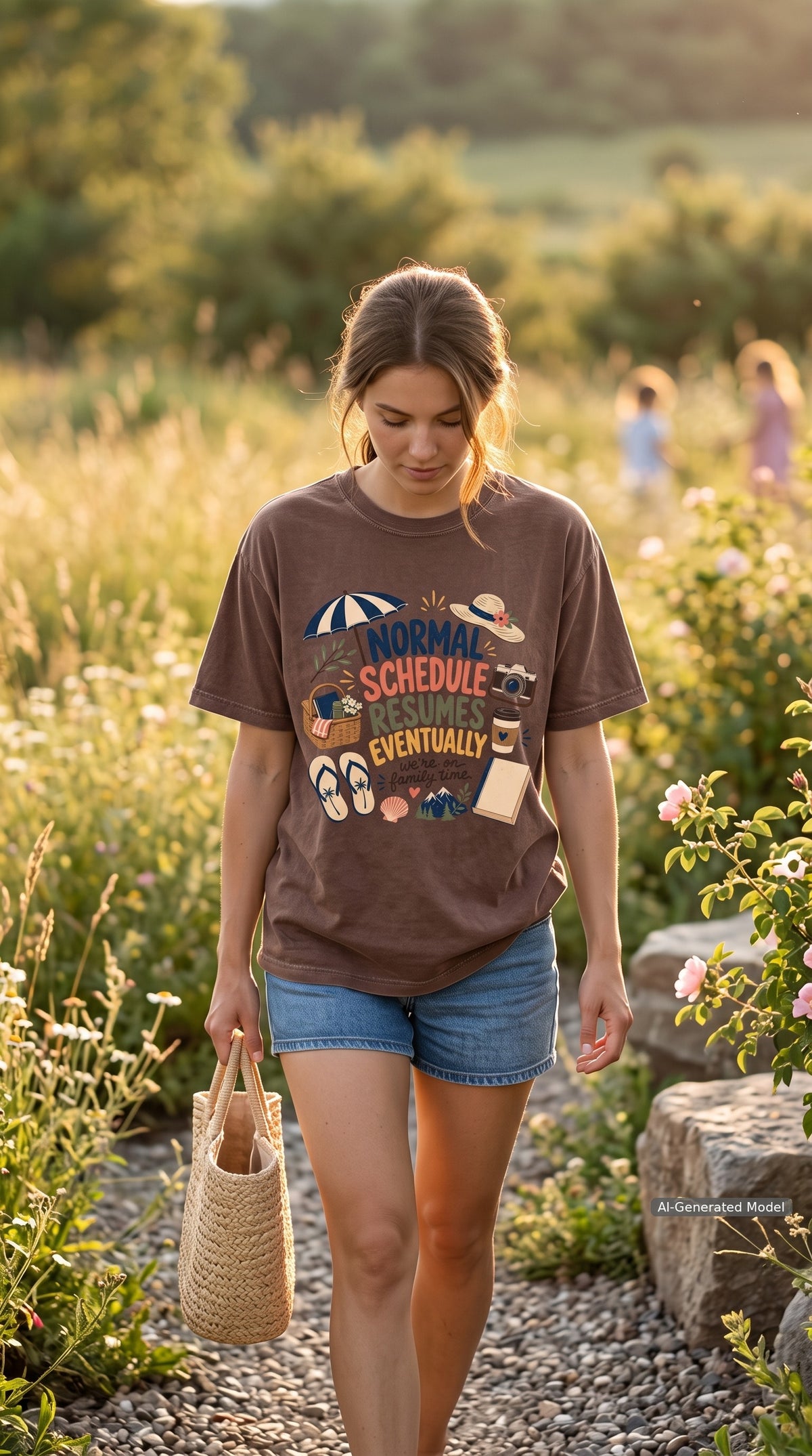 Normal Schedule Resumes Eventually Family Getaway Shirt – close-up product photo