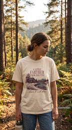 A Little Farther from Routine Family Getaway Shirt – close-up product photo