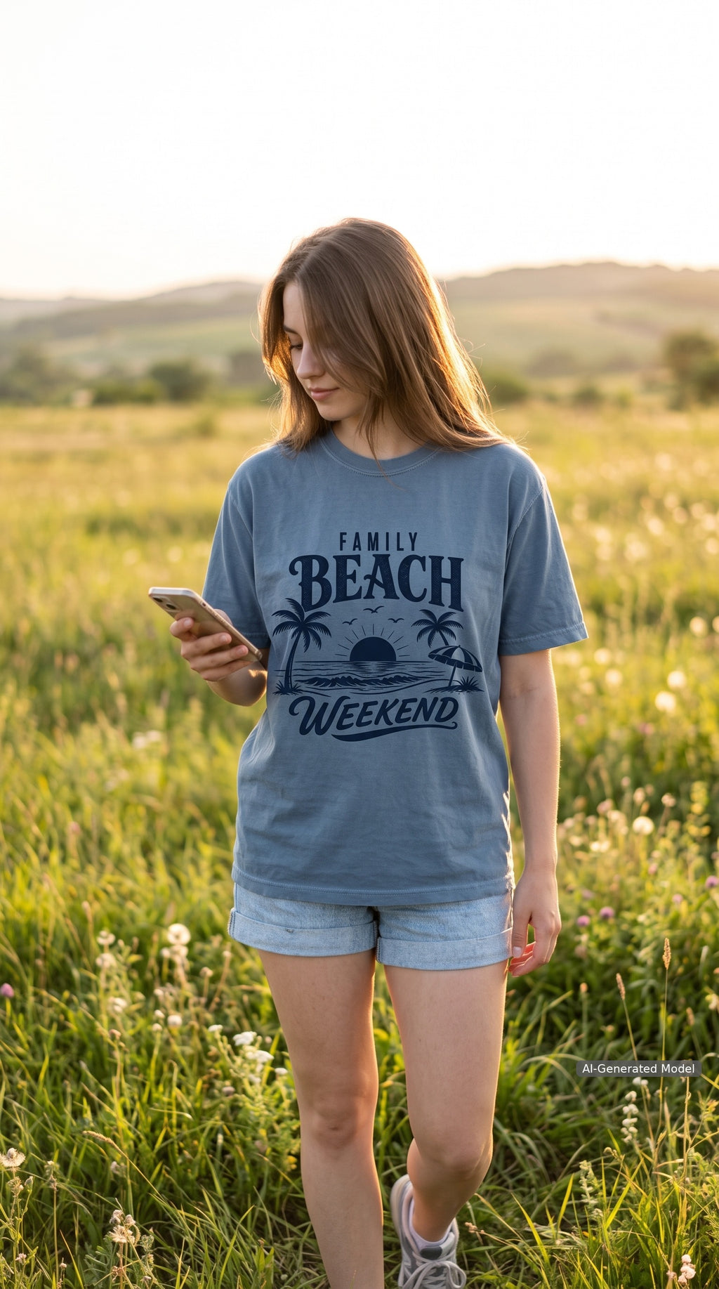Family Beach Weekend Shirt – close-up product photo