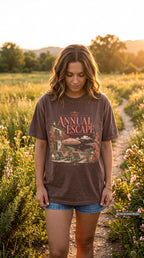 The Annual Escape Girls Trip Shirt – close-up product photo