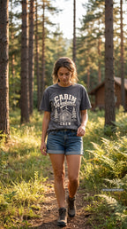 Cabin Weekend Crew Vintage Shirt – close-up product photo