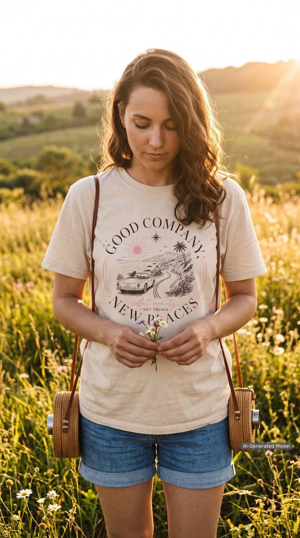 Good Company New Places Girls Trip Shirt – close-up product photo