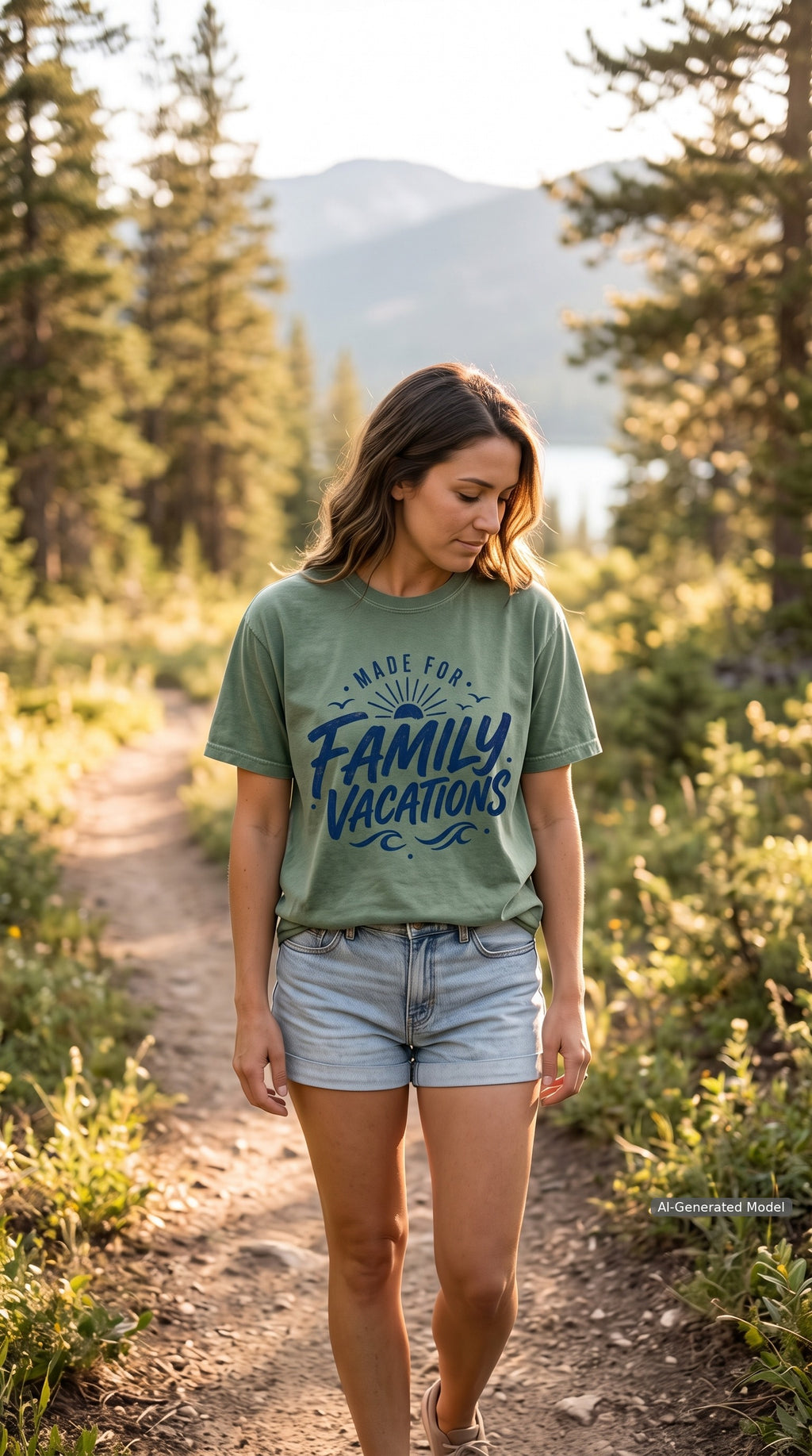 Made for Family Vacations Retro Travel Shirt – close-up product photo