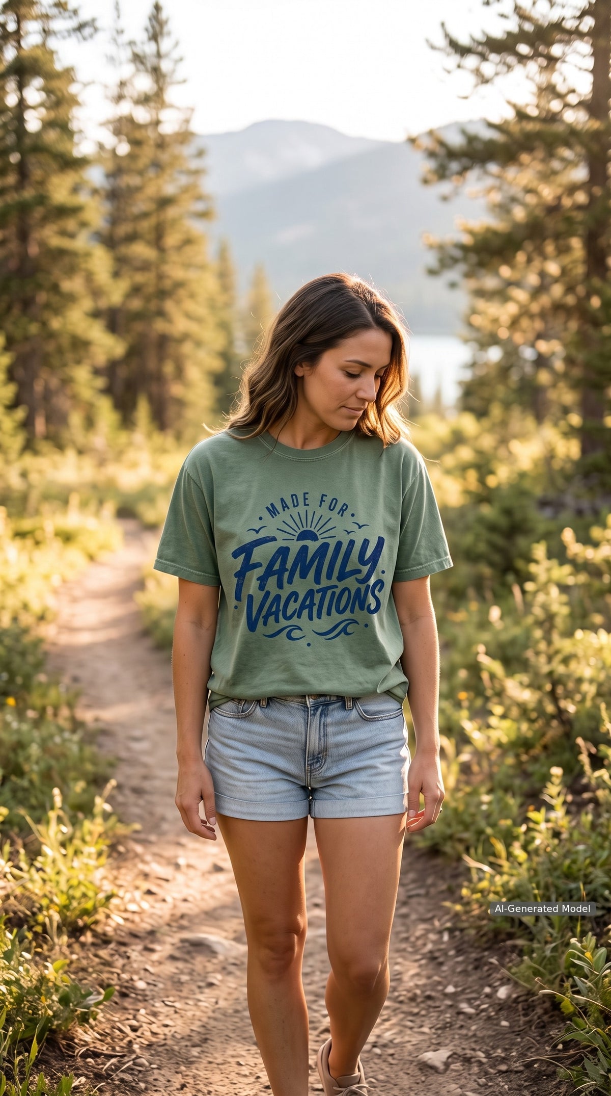 Made for Family Vacations Retro Travel Shirt – close-up product photo
