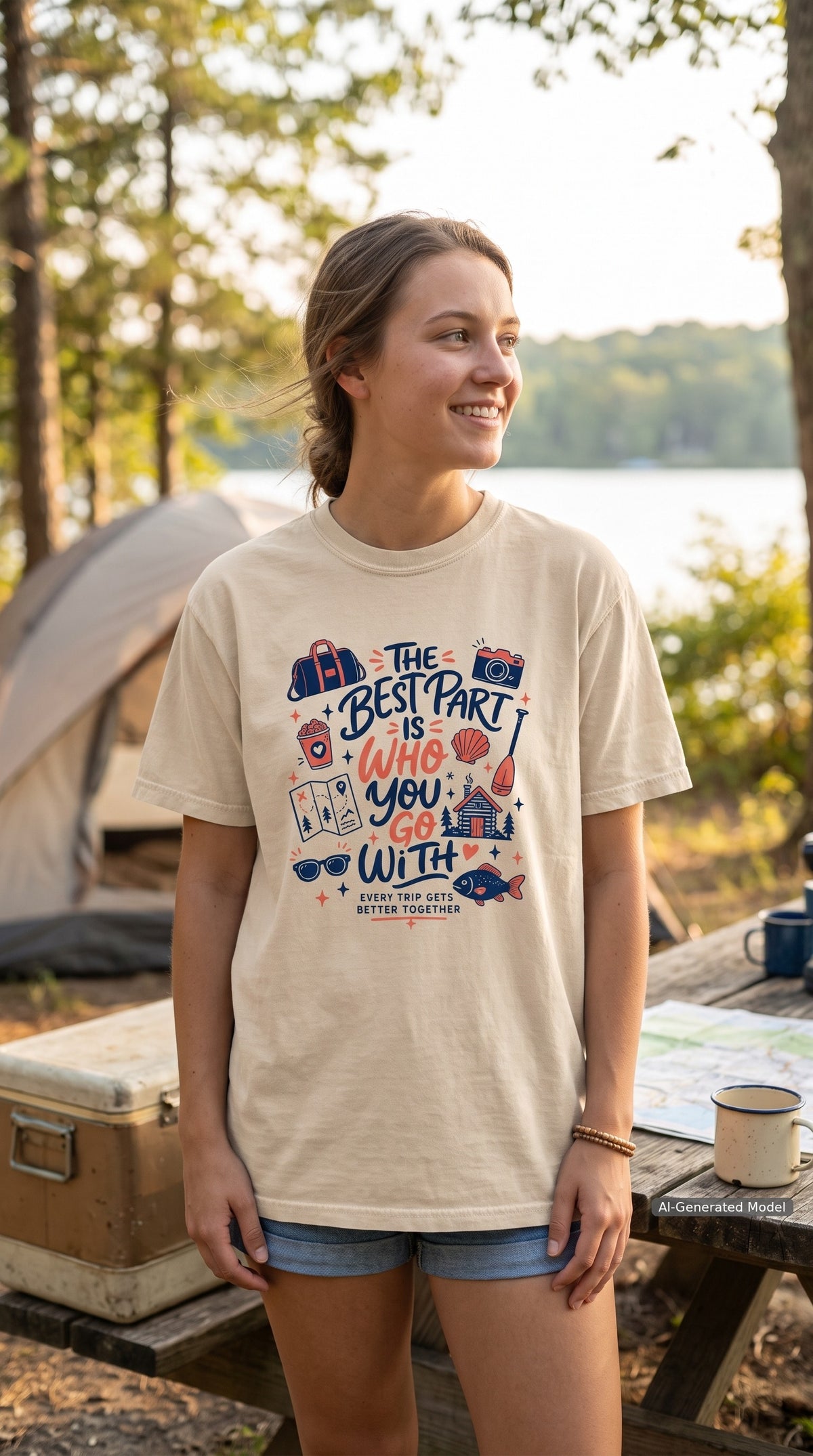 The Best Part Is Who You Go With Family Travel Shirt – close-up product photo