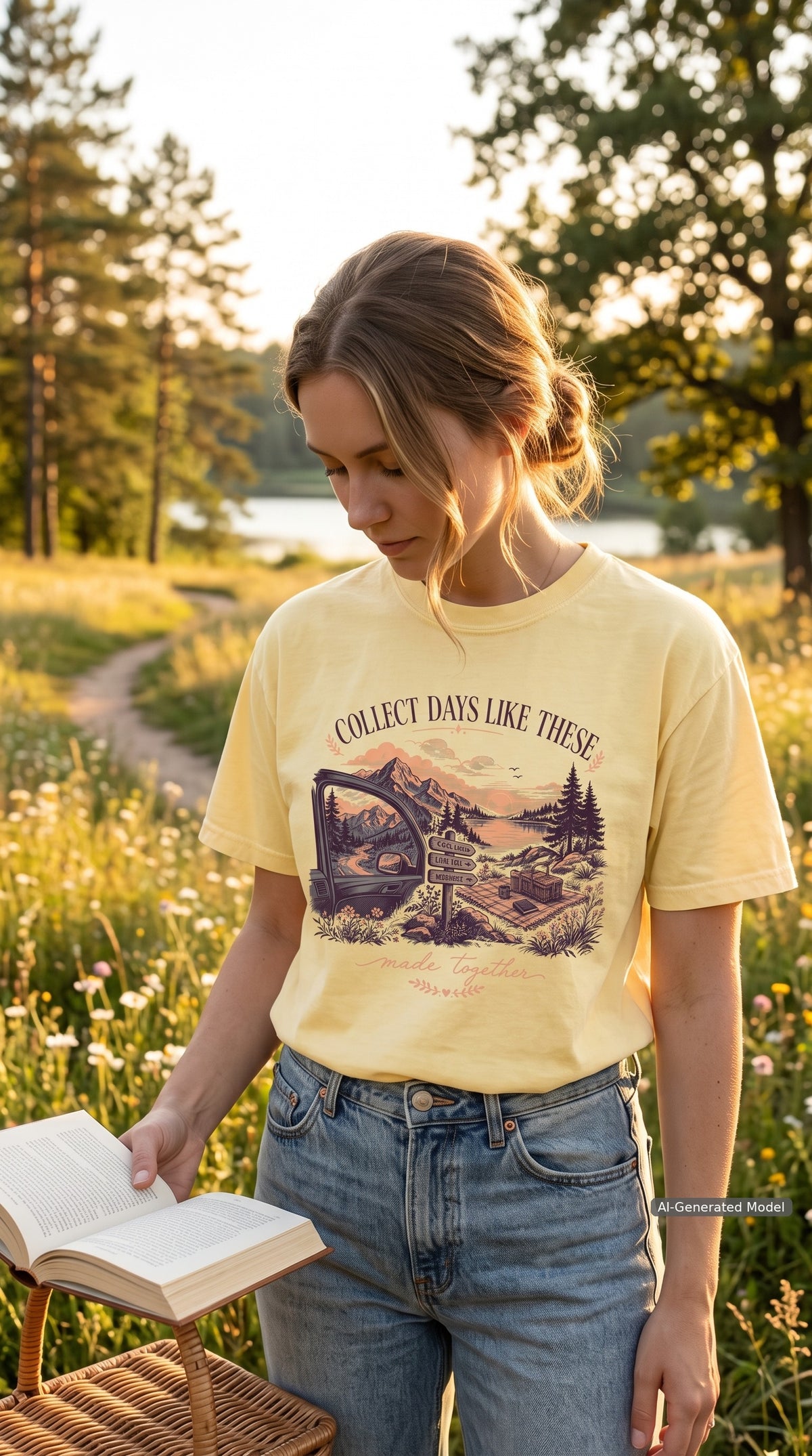 Collect Days Like These Family Travel Shirt – close-up product photo