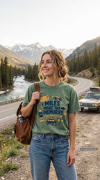 Miles Make the Memories Road Trip Shirt – close-up product photo