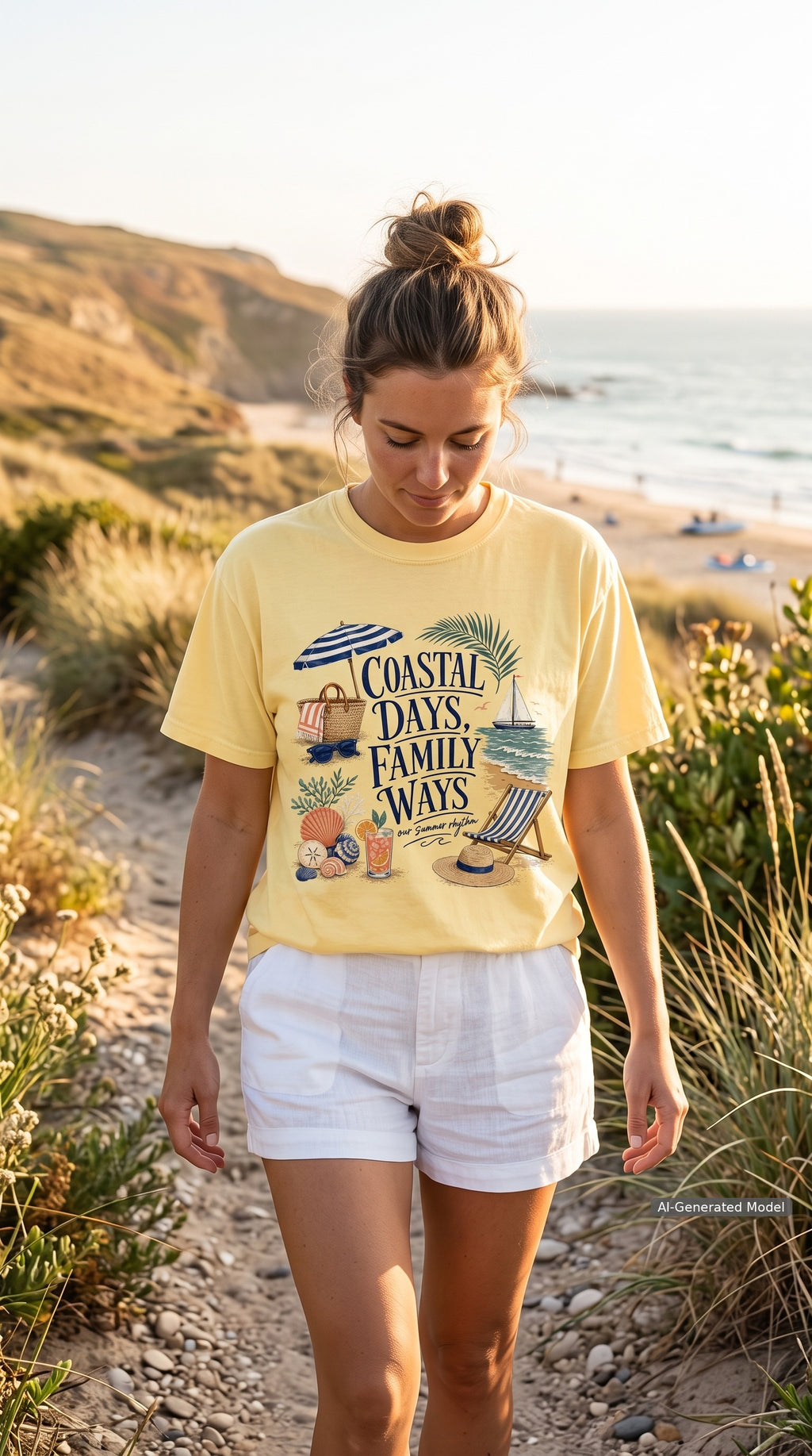 Coastal Days Family Ways Beach Vacation Shirt – close-up product photo